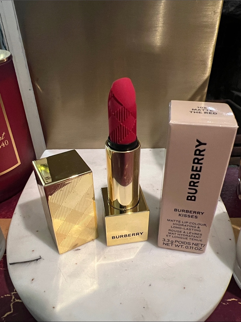 Burberry Kisses 106 Matte The Red Lipstick 3.3 g/ .11g